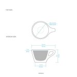 画像3: LINO エスプレッソ カップ＆ソーサー 3oz, 6客セット  (3)