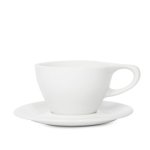画像3: 【SALE対象】LINO 5oz カップ＆ソーサーwhite, ラウンドプレート セット (3)