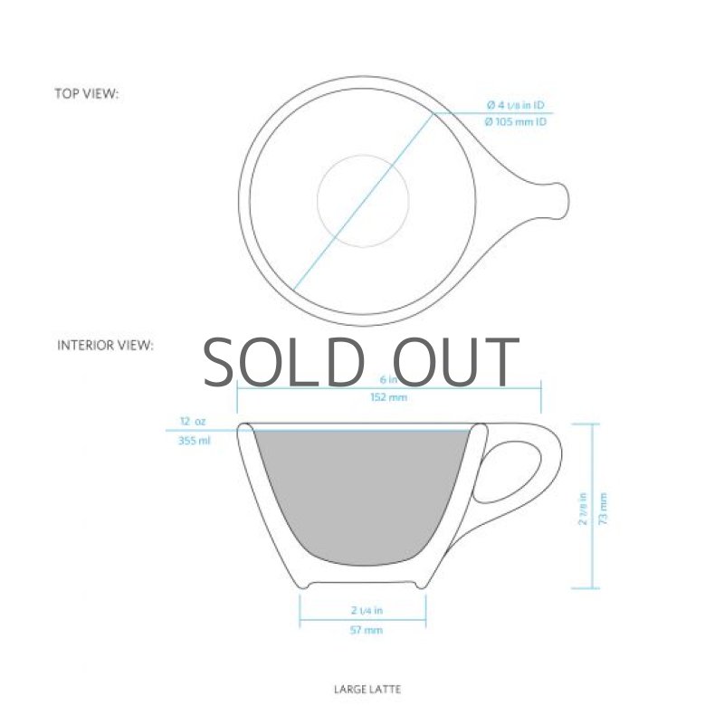 画像3: LINO ラージラテ カップ＆ソーサー 12oz (3)