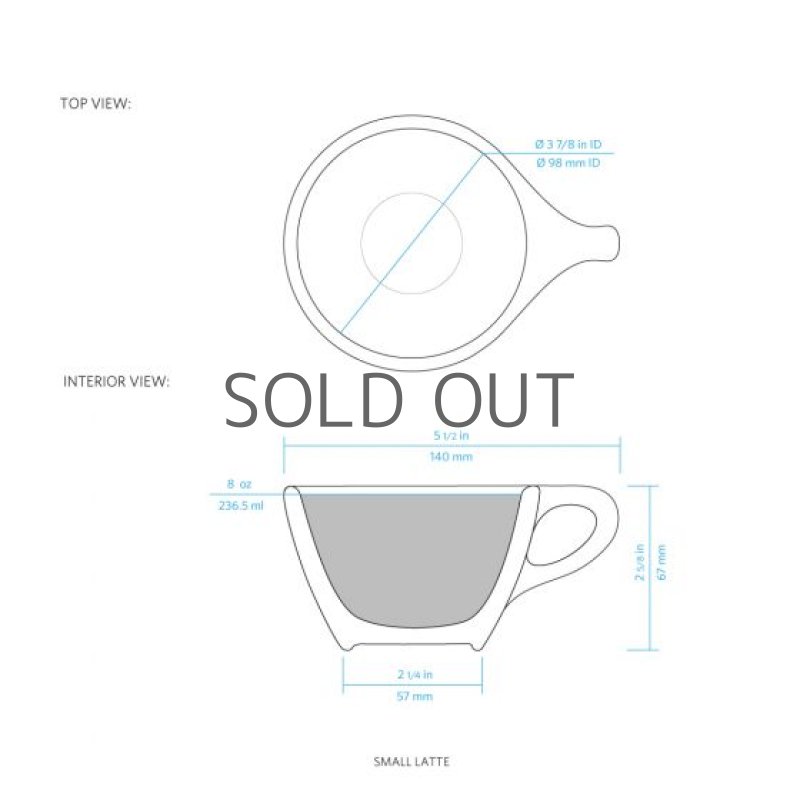 画像3: LINO スモールラテ カップ＆ソーサー 8oz, 6客セット (3)
