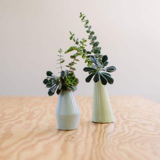 画像1: SALE対象   LINO Vases , Green , 2個セット (1)
